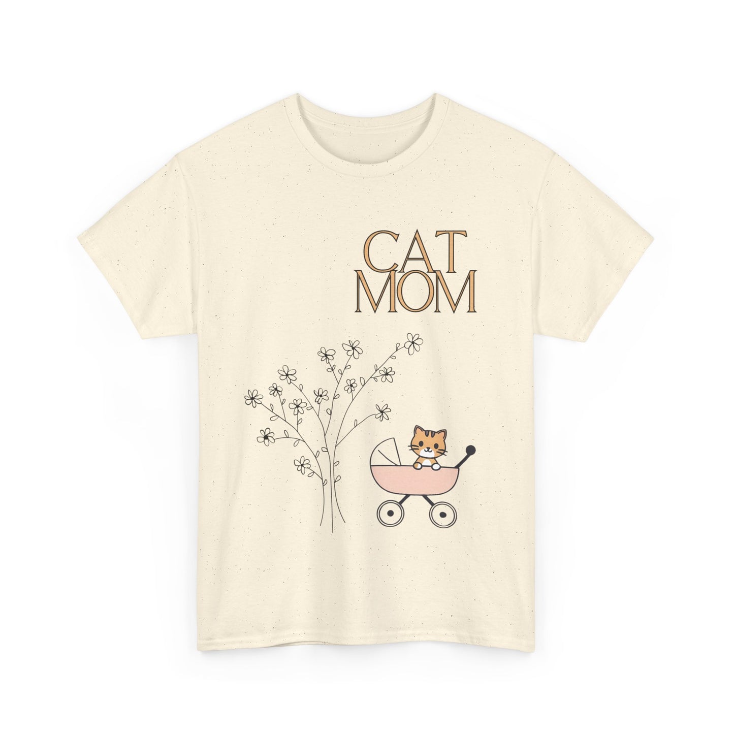Cat Mom Unisex Heavy Cotton Tee - Cute and Comfy Shirt for Cat Lovers